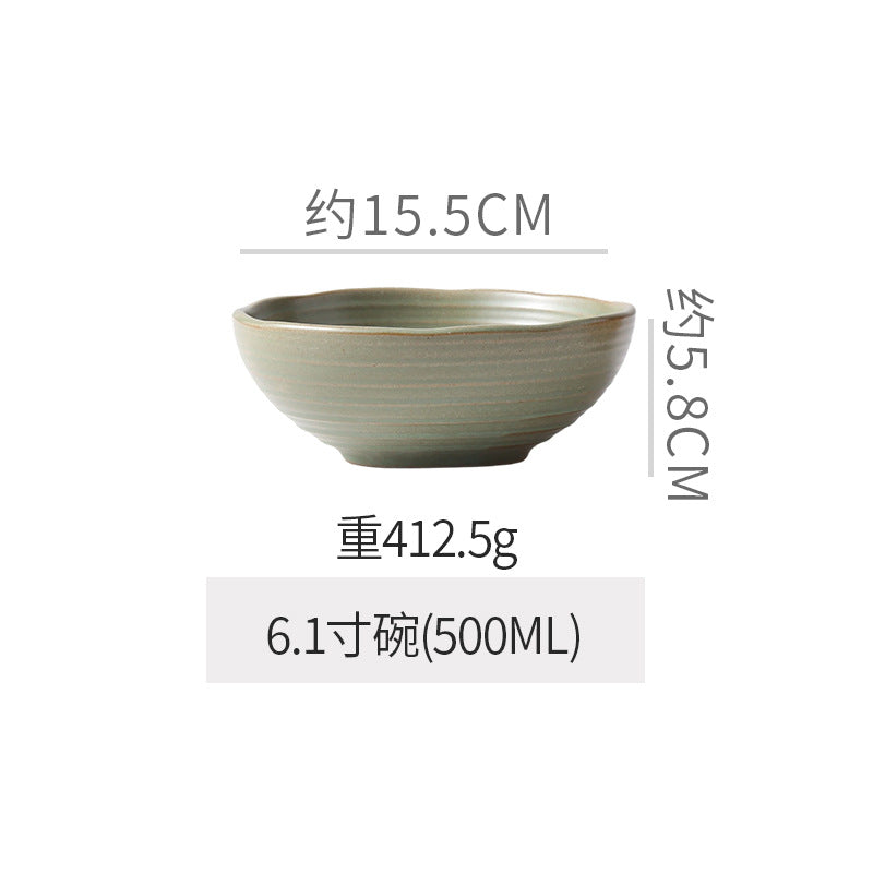 Vintage chic ceramic dinnerware - restaurant & hotel grade, unique ribbed design, steak & western cuisine plates, high-style deep dishes for home use