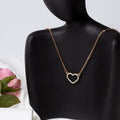 Wholesale alloy heart necklaces - european & american cross-border jewelry - versatile diamond-studded choker - women's water wave chain - high-end necklace
