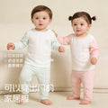 Baby two-piece pajama set - summer long sleeve air conditioning suit - lightweight summer loungewear for babies