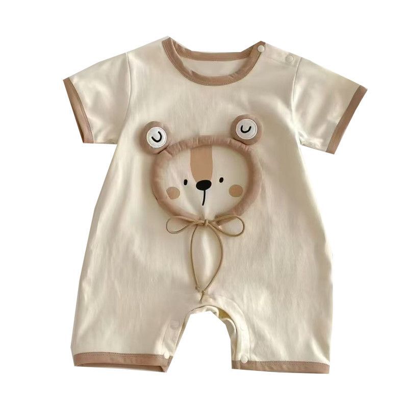 Infant cartoon romper  new summer baby korean style super cute 3d bodysuit first birthday outfit