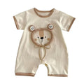 Infant cartoon romper  new summer baby korean style super cute 3d bodysuit first birthday outfit