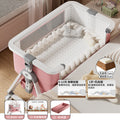 Upgraded aluminum alloy - pink - upgraded coconut coir mattress combo one [converts to rocking chair - six adjustment levels - foldable]