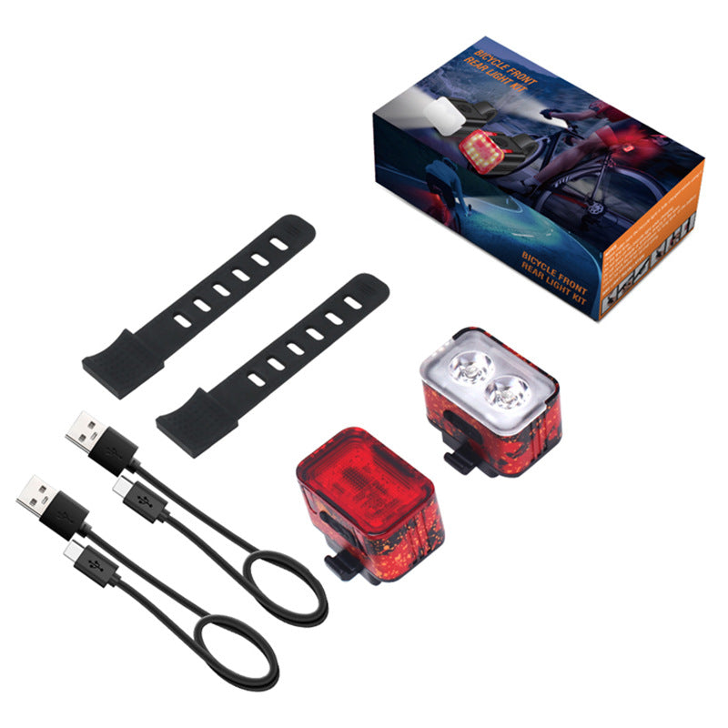 Bicycle lights, headlights, strong light night riding lights, mountain road bicycle tail lights, flashlights, children's waterproof riding equipment