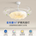 W% cream style invisible fan chandelier for homeled living room bedroom strong wind silent integrated frequency conversion restaurant hanging