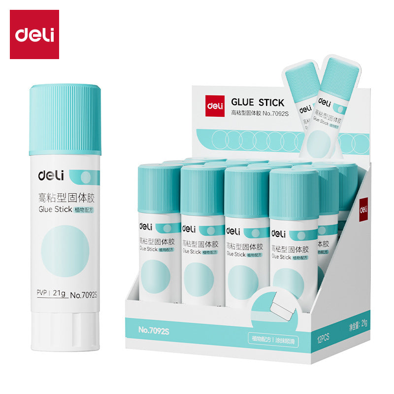 Deli 7092S personal PVP solid glue 21g formaldehyde-free washable high viscosity glue stick for manual office use