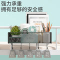 Dorm bedside hanging basket storage rack - top bunk bed hanging organizer - dorm room no-drill storage solution