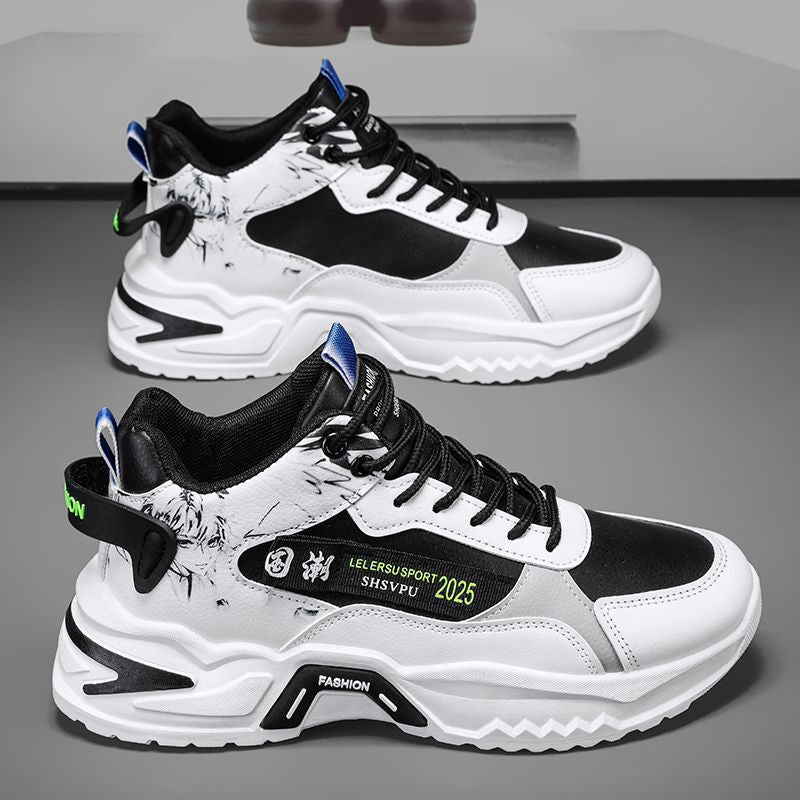 Putian men's shoes autumn winter 2023 new high-top sneakers men's athletic casual running shoes men's dad shoes trendy sneakers