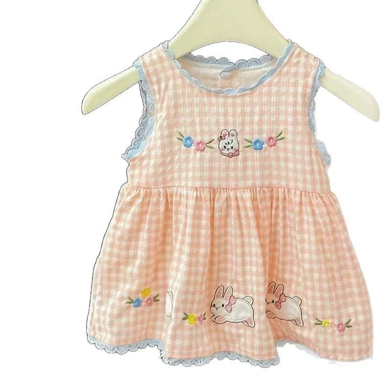 New girls' sweet summer dress - stylish sleeveless princess sundress for toddlers (ages 0-3)