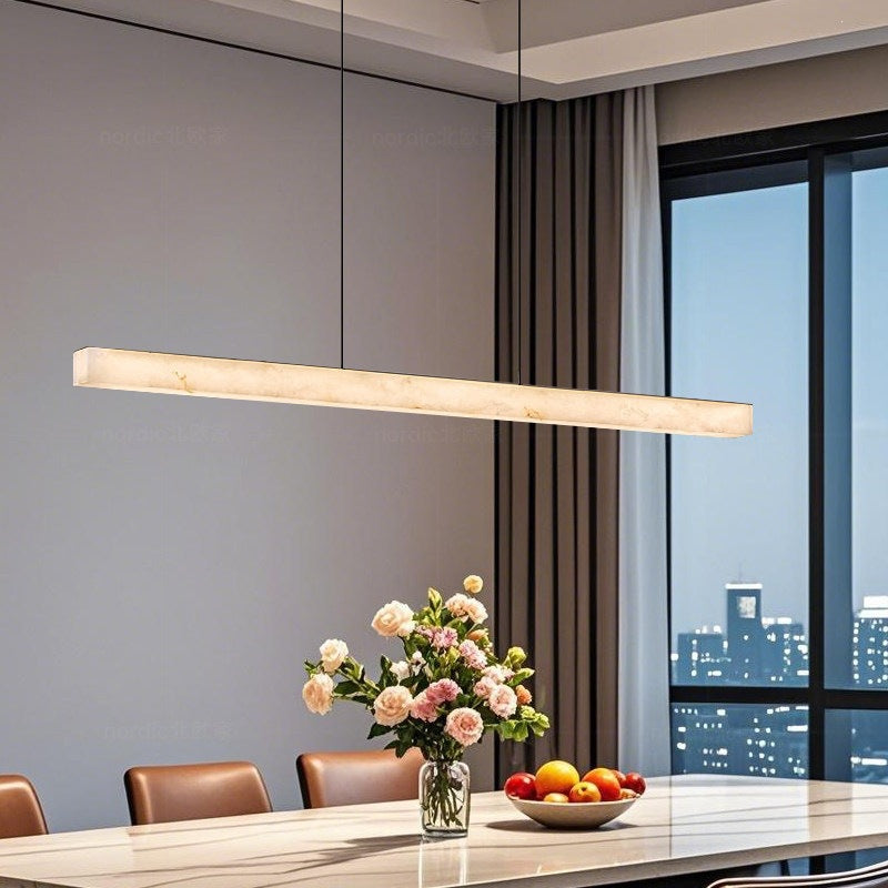 Marble pattern italian normcore restaurant chandelier accessible luxuryclassy dining table tea room island table one-word bench chandelier