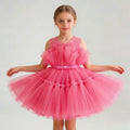 summer new girls' dress - european & american style sleeveless mesh tutu dress - kids' bow princess dress - little princess