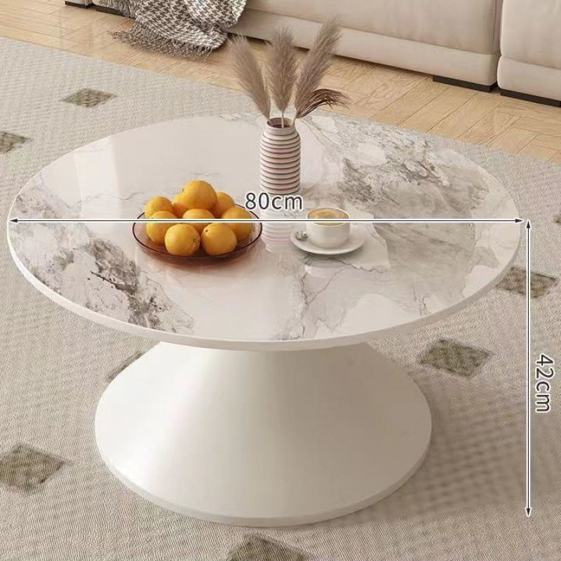 Cream style slate coffee table round living room for home small apartment b&b popular table modern normcore combination coffee table