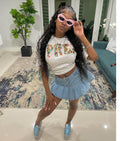European and american cross-border women's clothing:  summer ins-style fashionable sexy hot girl ruffle trim mini denim skirt