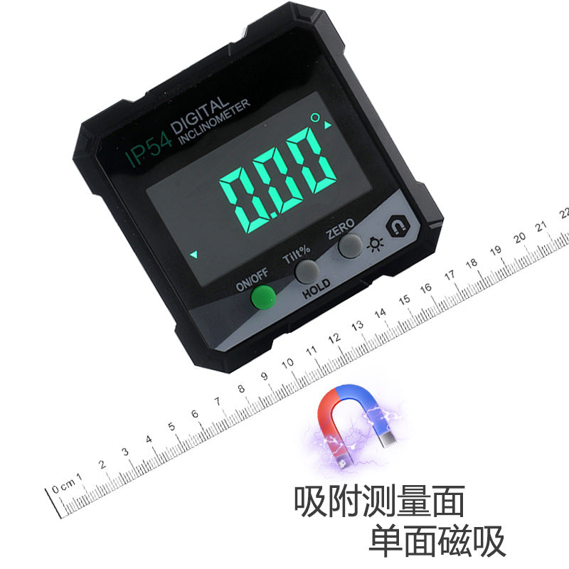 HUOTO Digital Display Inclination Box, Protractor Digital Display Inclination Meter Inclination Box, Angle Meter, Slope Meter, Level Meter