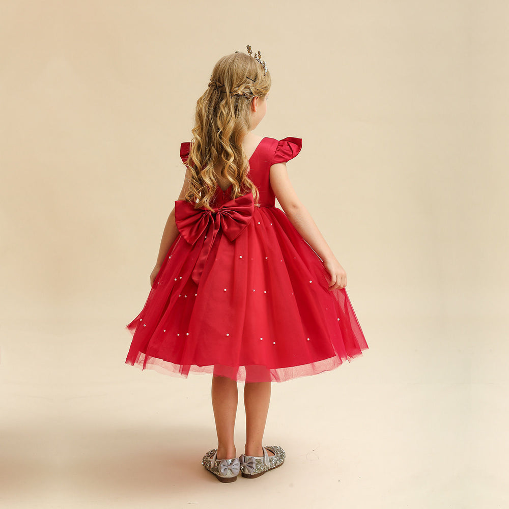 First birthday dress for girls,  little girl princess tutu dress, children's host performance flower girl wedding dress