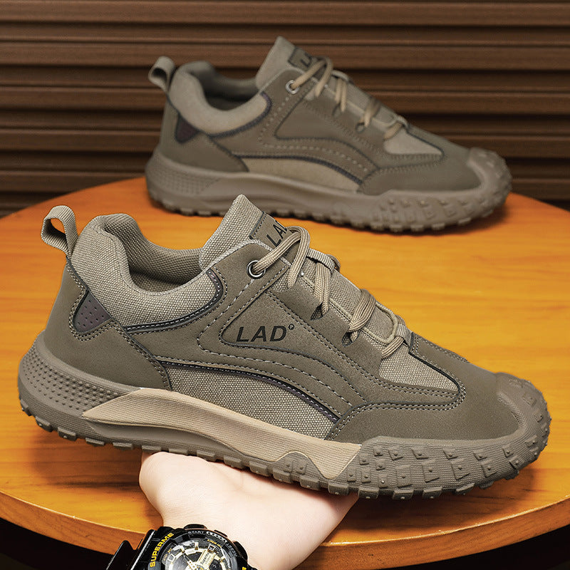 Spring casual shoes men's fashion work shoes breathable sneakers hiking trendy men's shoes sports outdoor construction site