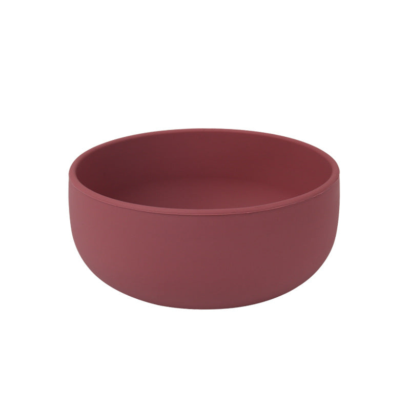 Factory new baby silicone stainless steel tableware set creative product 304 stainless steel children's silicone tableware bowl
