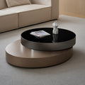 Minimalist round coffee table - new modern living room home accent table - italian-inspired simple high-end artistic trending coffee table