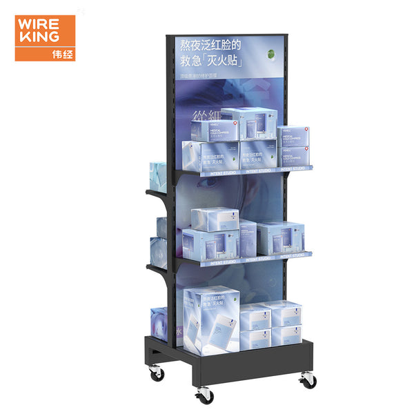 Laitu customized makeup display rack, boutique shelf, daily necessities, skin care product display rack, double-sided Nakajima display rack