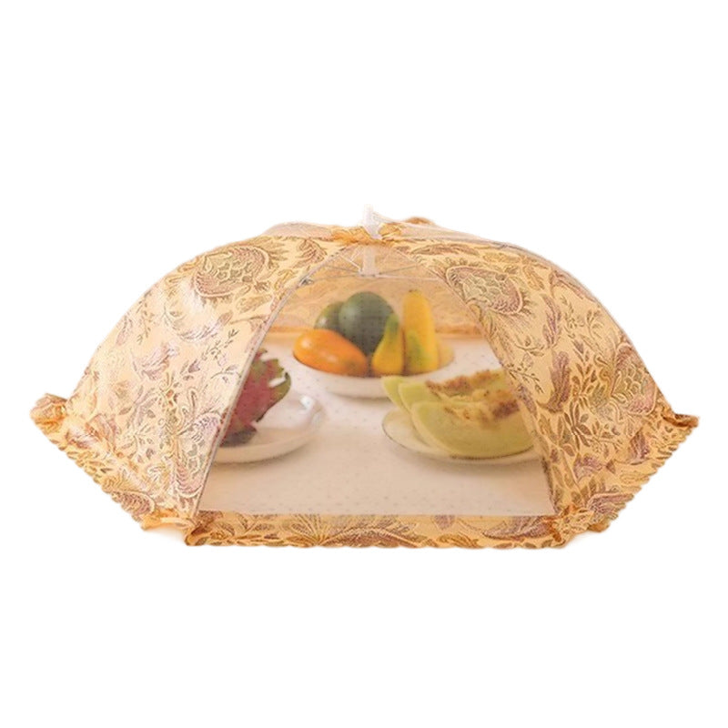 New foldable food cover for home use - multi-purpose tabletop lid for leftovers, multi-layer design, mosquito and fly protection