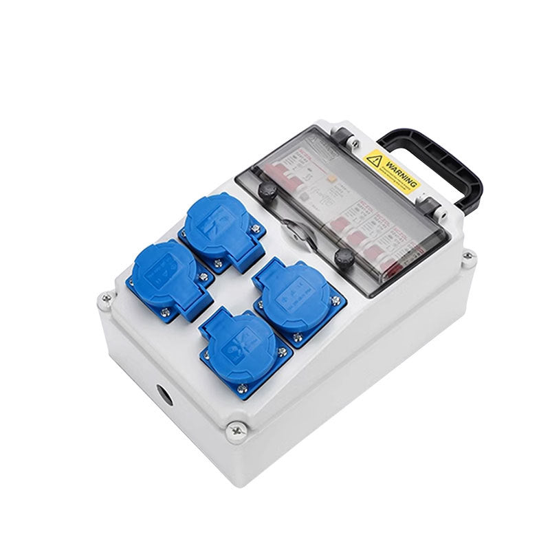 Industrial waterproof socket box, portable outdoor construction site temporary distribution box, portable power box, industrial socket box