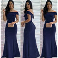 Evening dress  new sexy one-shoulder backless socialite prom mermaid long gown women's clothing african cross-border e-commerce