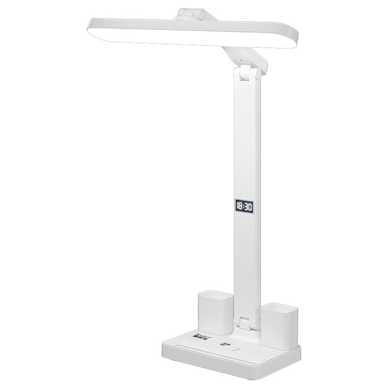 new digital display desk lamp - premium eye protection, rechargeable & plug-in, ideal for elementary school homework, dorm study, and reading