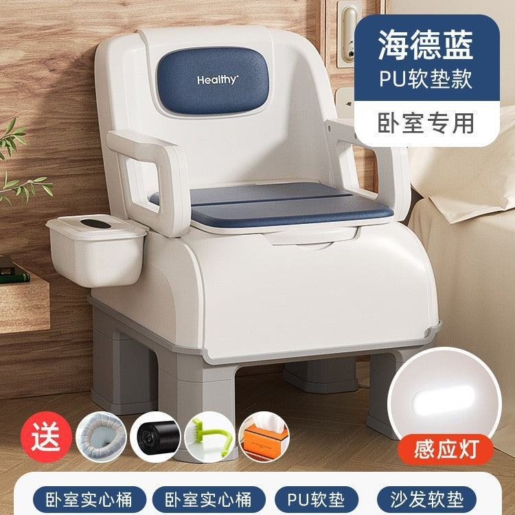 Bedside bedroom potty adult elderly toilet mobile horse room toilet chair bucket household pregnant women the elderly