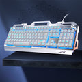 Metal panel knob adjustment-white blue light keyboard
