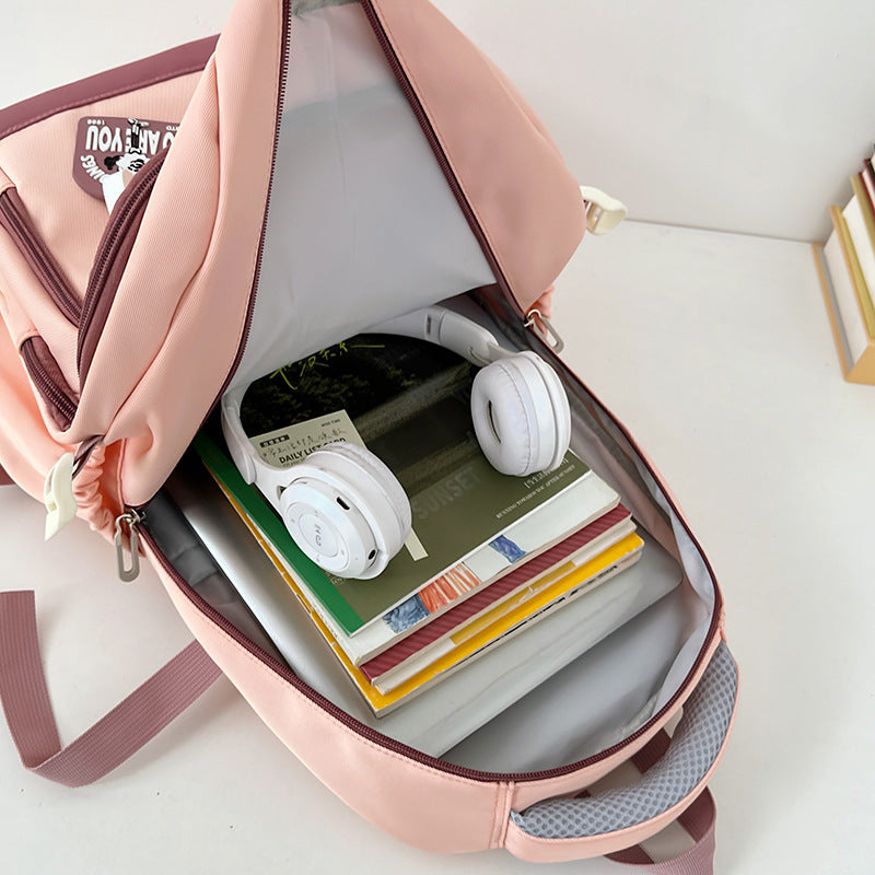 Spot large capacity backpack new fashion trend versatile backpack backpack college student nylon bag wholesale