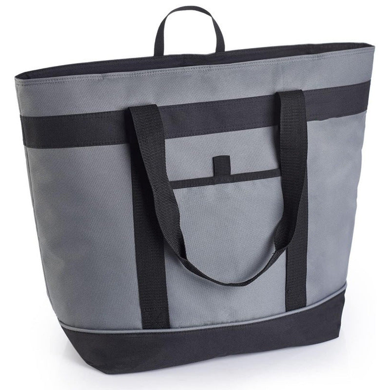 insulated cooler bag, oxford cloth outdoor camping ice pack, portable tote, large capacity waterproof picnic bag