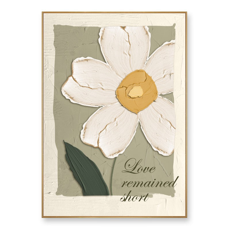 Small fresh flower living room decorative painting texture painting ins healing department cream wind pendulum painting flower dining room wall hanging painting