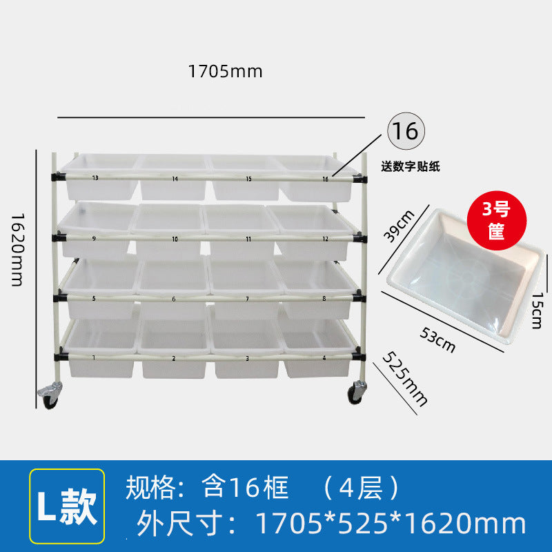 Mobile Shelf Wholesale Warehouse E-commerce Sorting Truck Wire Bar Picker Truck Silent Wheel Plastic Basket Wire Bar Truck Trolley
