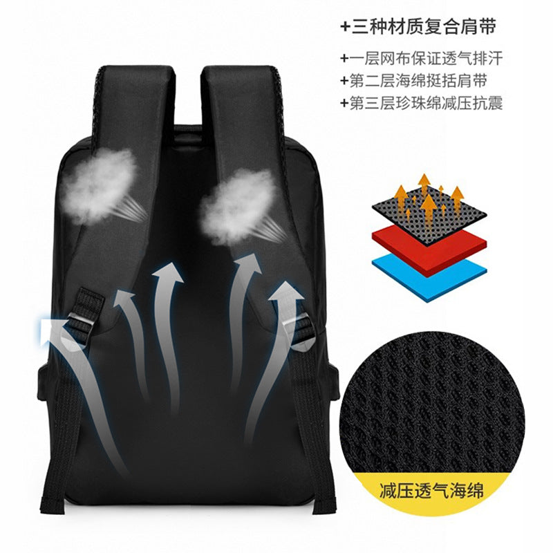 Computer Backpack Men's Premium Sense Large Capacity Backpack Men's Commuter Business Travel Backpack Casual School Bag