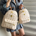 popular cute bearprinting women's backpack, large-capacity fashion mini backpack for students