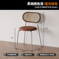Black walnut solid wood backrest + matte brown seat cushion