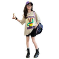 Girls' fashion set - summer  new trendy kids' casual summer outfit - korean style girl's short-sleeve two-piece set - stylish & chic