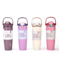 New arrival high-looking owala fruit cup outdoor portable satchel car cup 304 stainless steel straw thermos cup