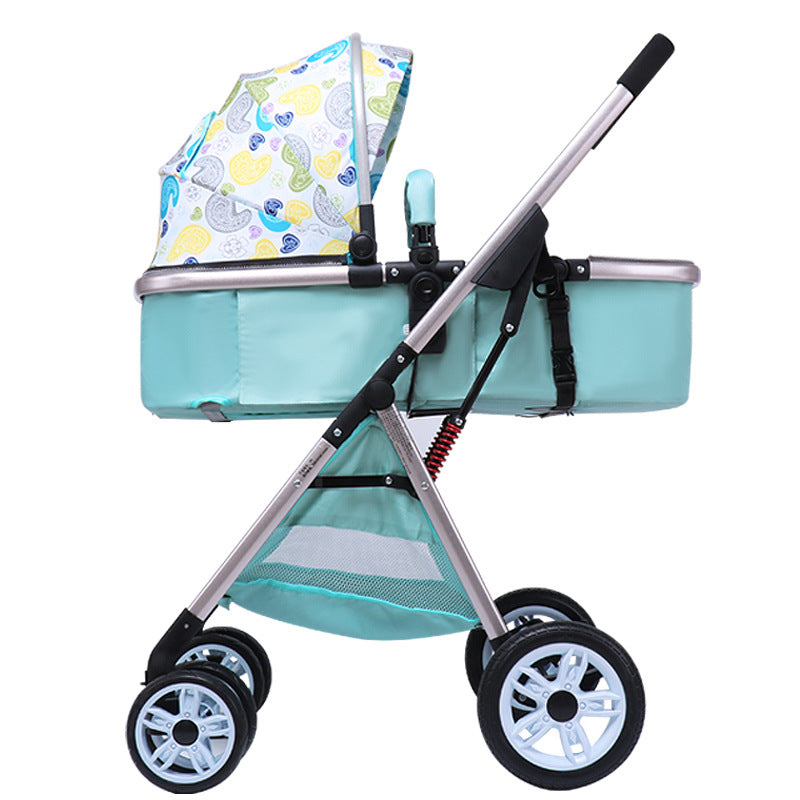 High-view baby stroller - reclining, lightweight, foldable, two-way shock absorption, newborn & infant stroller - wholesale available
