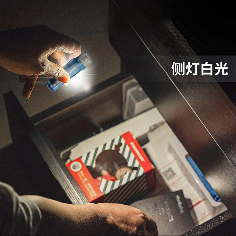 Cross-border new four-color mini flashlight Type-C charging portable magnetic suction clamping cap multi-function work light