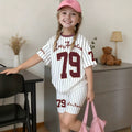 wholesale girls' short-sleeve and shorts sets, fashionable spring, summer, and autumn outfits for girls
