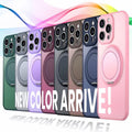 Iphone 17 phone case - new skin-feel matte finish with 360° magnetic stand, universal fit for apple 16 pro max