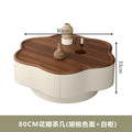 New arrival medieval style petal coffee table walnut cream style living room storage small apartment creative special-shaped combination