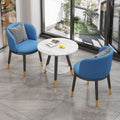 Luxury negotiation table and chair set - modern minimalist rock slab small round table hotel reception desk and chair set (one table, two chairs)