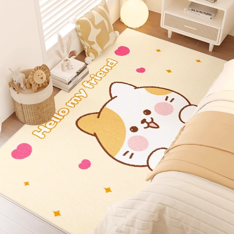 Carpet bedroom bedside blanket kids room cartoon new arrival room bedside cute thickened bed floor mat
