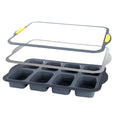 New 8-cavity silicone framed square cake mold french bread mold muffin bread baking pan