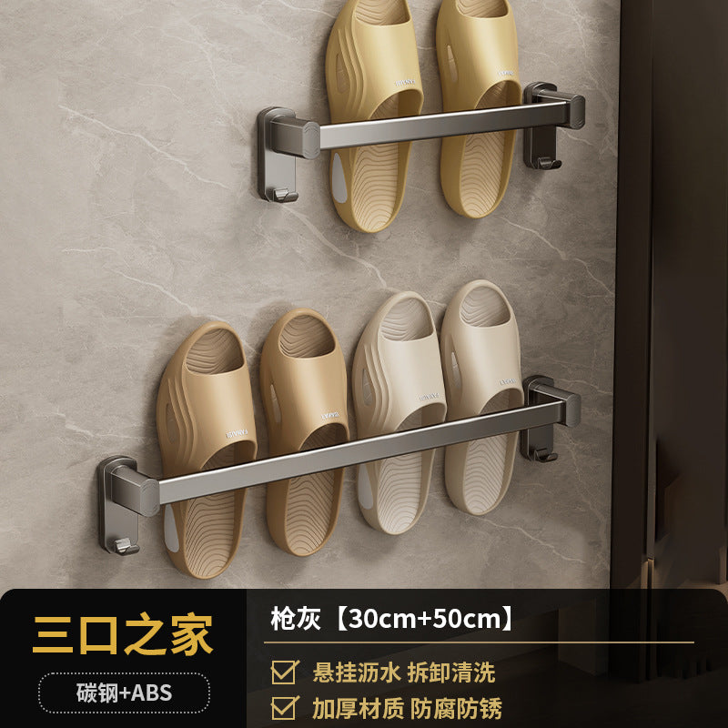 Removable bathroom slipper rack No punching toilet toilet hanger Drain wall hanging slippers Shoe storage artifact