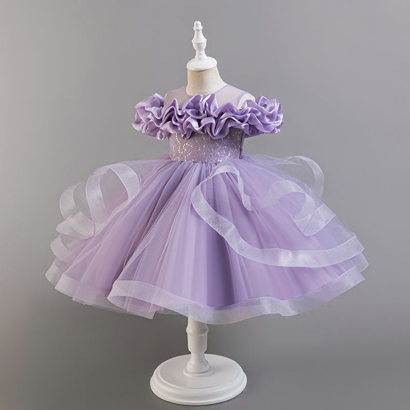 Amazon hot-selling girls' dress: runway-ready, piano performance-perfect, elegant princess gown - wholesale available