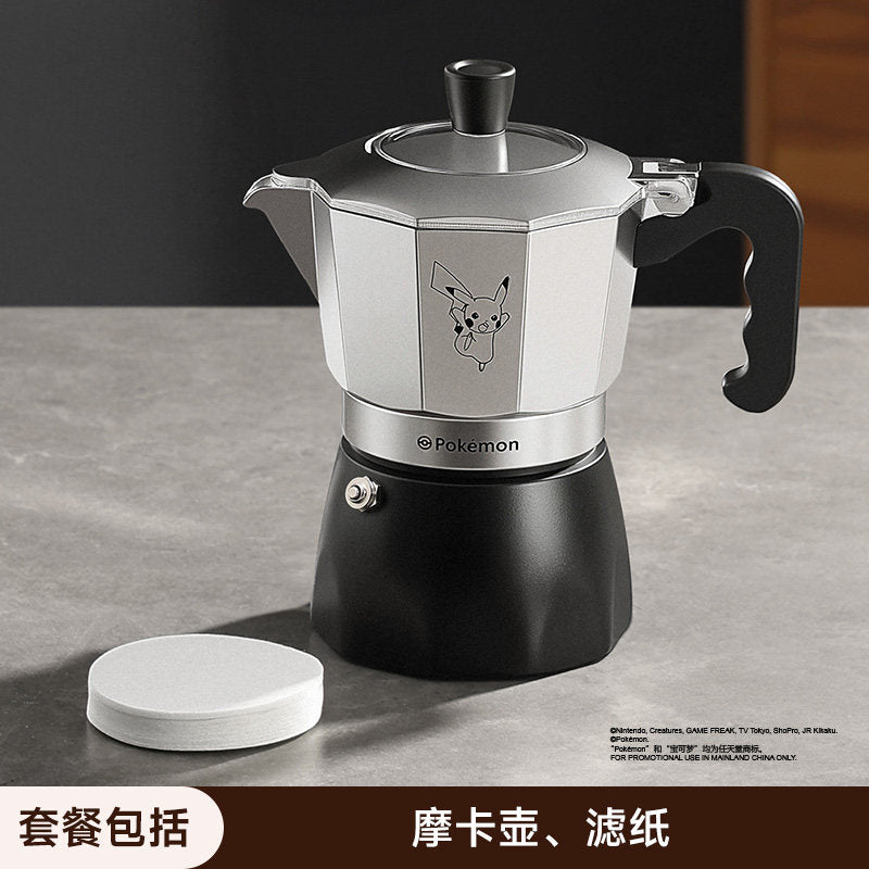Pokémon moka pot double valve third generation supercharged coffee pot italian for home outdoor espresso machine souvenir