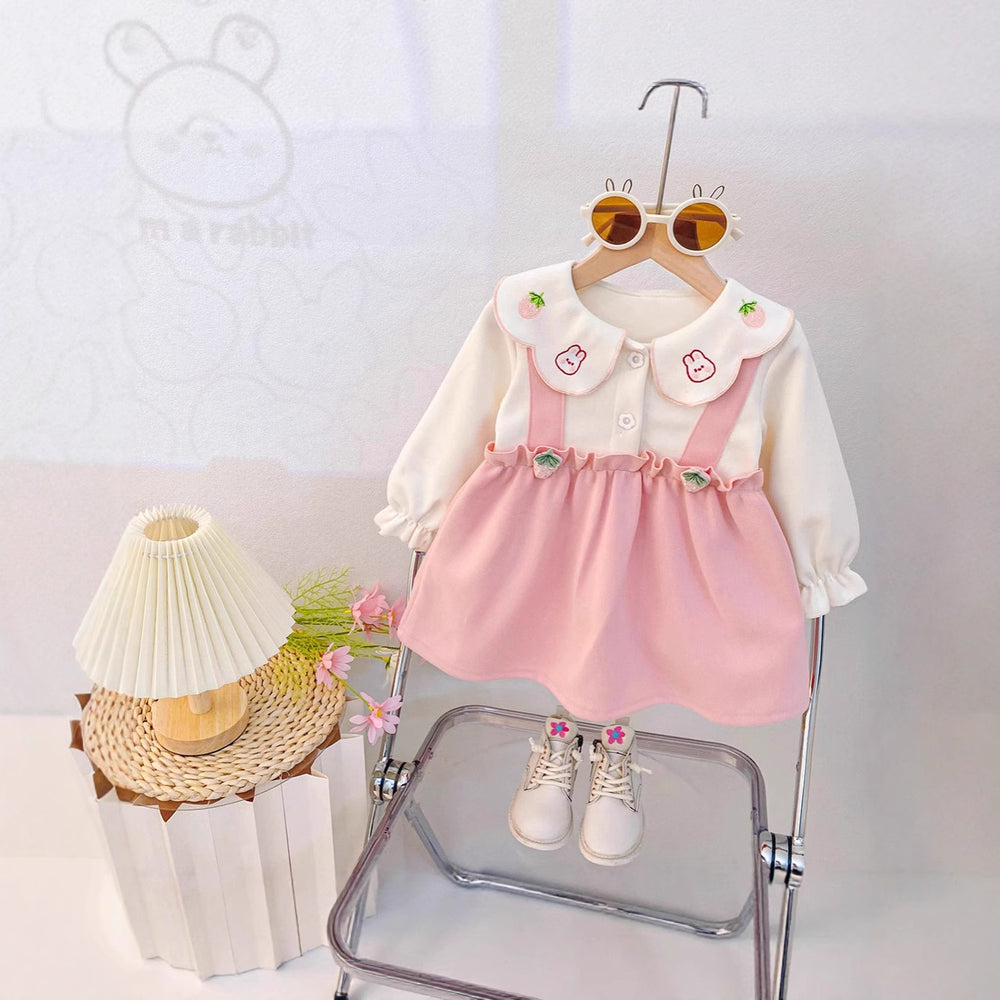 Girls' sweet dress - new autumn  collection: stylish and trendy two-piece look for little princesses