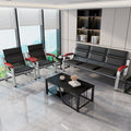 Office sofa coffee table combination lounge row chair simple three-slot iron frame bench aisle waiting sofa chair